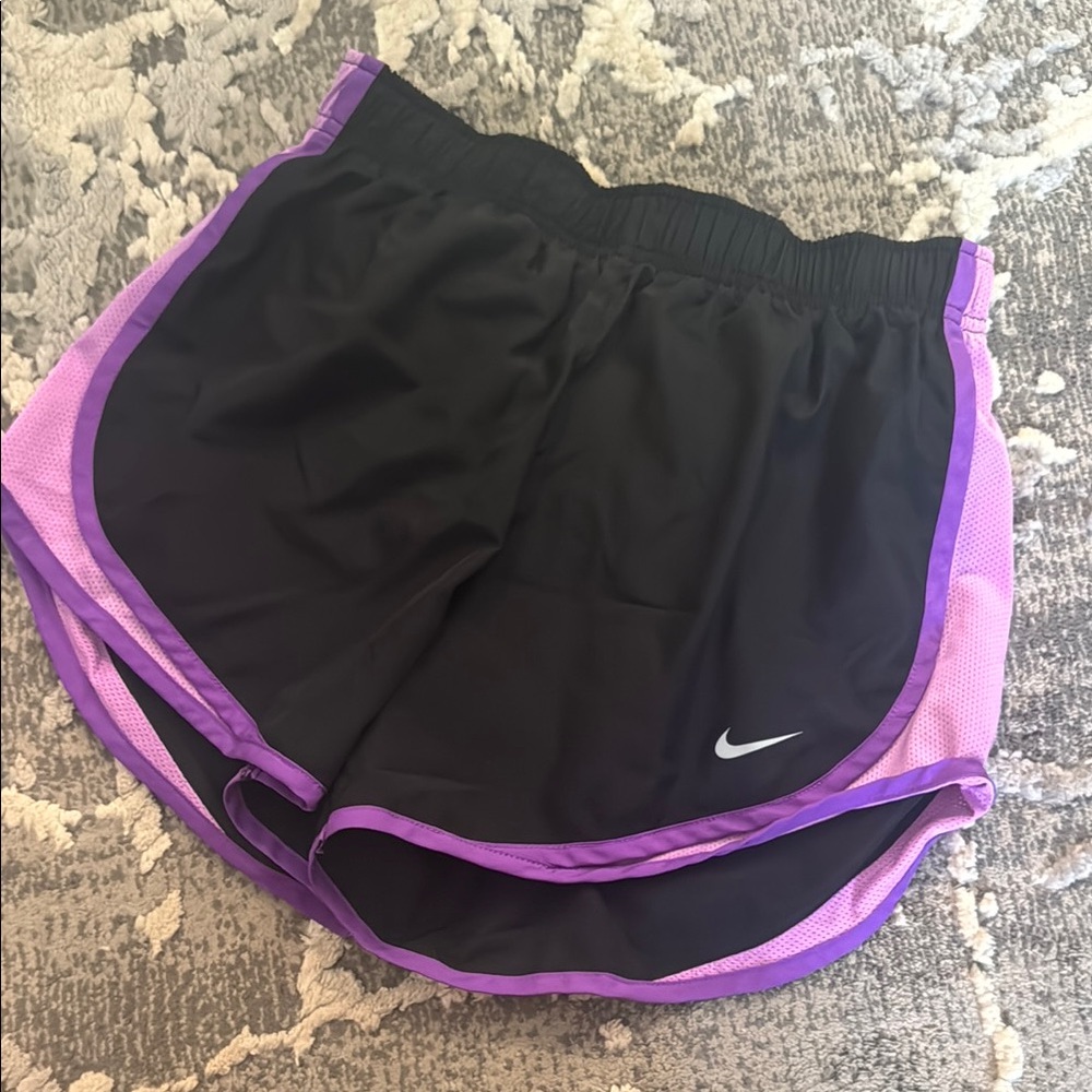 Nike Women's Black and Purple Running Shorts